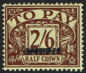 GREAT BRITAIN 1924 POSTAGE DUE 2/6 SPECIMEN ERROR DOUBLE WMK BLOCK CYPHER 