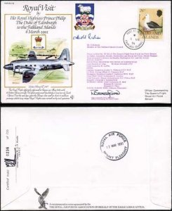 RV18c The Duke of Edinburgh to Falkland Islands Signed by Mr G. Roberts (A)