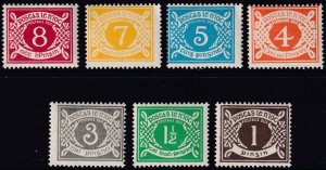 Sc# J15 / J21 Ireland 1971 complete postage due set MNH CV $14.00