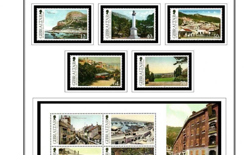 COLOR PRINTED GIBRALTAR 2011-2020 STAMP ALBUM PAGES (71 illustrated pages)