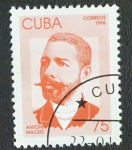 CUBA Sc# 3711   CUBAN PATRIOTS   Antonio Maceo  75c   1996 used cto