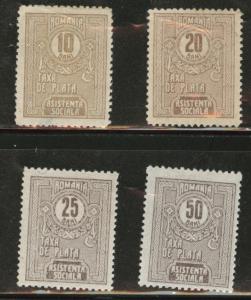 Romania Scott Raj 16 19 Mh Postal Tax Due 1923 Set 1 Thin Hipstamp