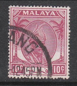 Malaya Pahang 1950 Sc 56 10c Used