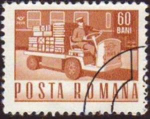 Romania 1967 SG#3516 60b Brown Railway Baggage Truck CTO.