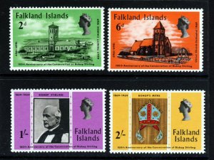 FALKLAND ISLANDS QE II 1969 Bishop Stirling Centenary Set SG 250 to SG 253 MNH