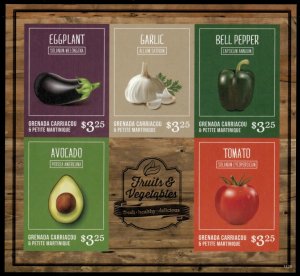 Grenadines 2014 - Vegetables - Sheet of 5 IMPERF Stamps - Scott #2913 - MNH