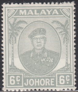 Malaya  Johore 1949-55 MH Sc 135 6c Sultan Ibrahim