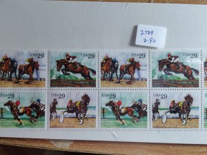 SCOTT #2756-2759  OFFICIALLY SEALED SPORT HORSES