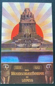 1918 Leipzig Germany Picture Postcard Cover To Gera Volkerachlacht Monument