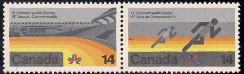 Canada #759-60 14 cent Stadium, & Running mint OG NH XF