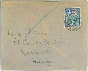 34873  -  JAMAICA - POSTAL HISTORY -  Cover from GUYS-HILL to FRANCE!