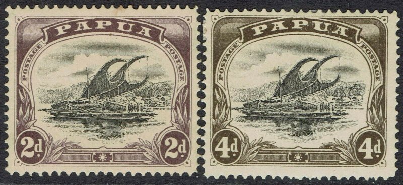 PAPUA 1907 LAKATOI SMALL PAPUA 2D AND 4D WMK UPRIGHT PERF 12.5