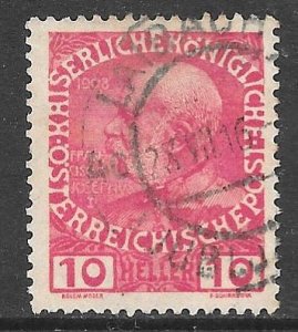 Austria 115: 10h Franz Josef, used, F-VF