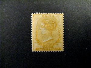 Malta #3h mint hinged yellow part og a23.5 9818 9818a