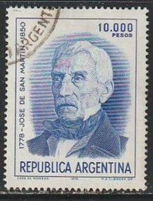 1981 Argentina - Sc 1292 - used VF - 1 single - San Martin