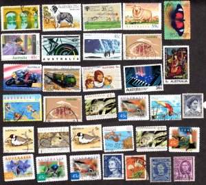 Australia, Lot of 50 used stamps, CV = $ 12.50  Lot 220360 -08
