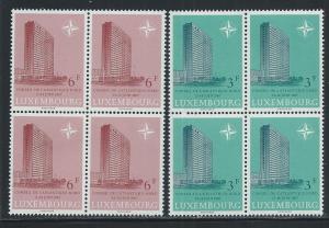 LUXEMBOURG SC# 449-50 B/4 FVF/MNH 1967