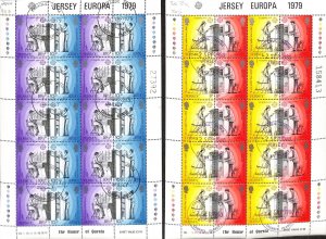 Jersey, Postage Stamp, #202-205 Sheets Used, 1979