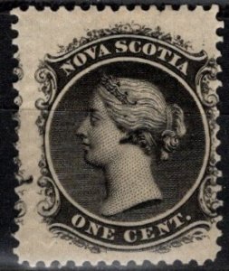 1860 Nova Scotia Scott #- 8 1 Cent Black Queen Victoria Unused