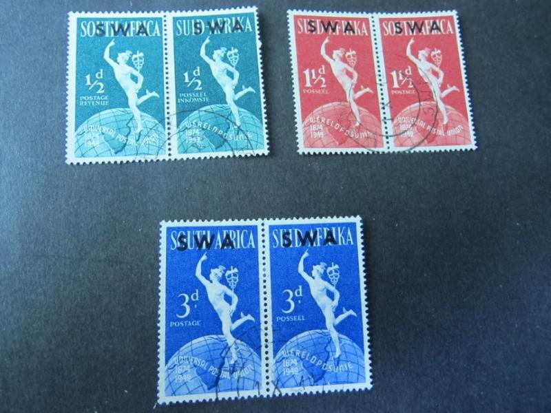 South West Africa 1949 Sc 160-162 set FU