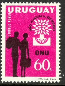 URUGUAY 1960 WORLD REFUGEE YEAR Airmail Scott C207 MNH