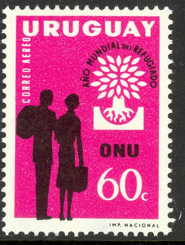 URUGUAY 1960 WORLD REFUGEE YEAR Airmail Scott C207 MNH