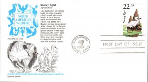 #2321 Snowy Egret Aristocrat FDC