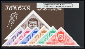 Jordan Stamps # 457-62 MNH VF Scott Value $39.50