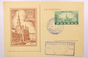 Poland 1945 Issue FDC on Maxi Card - L39249