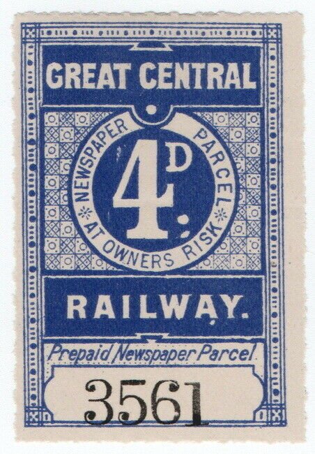 (I.B) Great Central Railway : Newspaper Parcel 4d