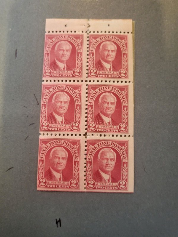 Stamps Canal Zone Scott #106a never hinged, block