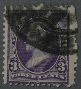 United States #253 Used VG Bright Color/Paper Heavy Circle Place Cancel