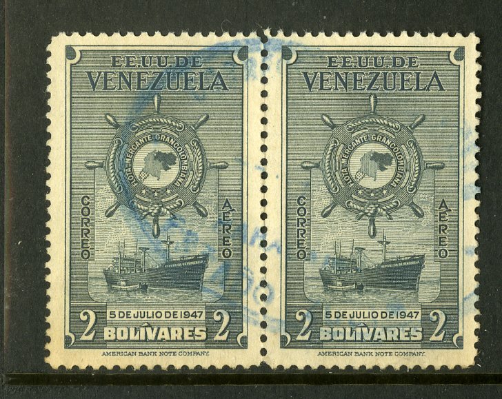 VENEZUELA C268 USED PAIRS SCV $3.50 BIN $1.50 SHIP