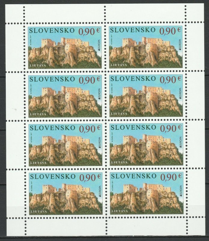 Slovakia 2017 Europa CEPT - Castles MNH Full sheet