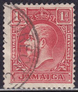 Jamaica 103 USED 1929 King George V 1d Type I