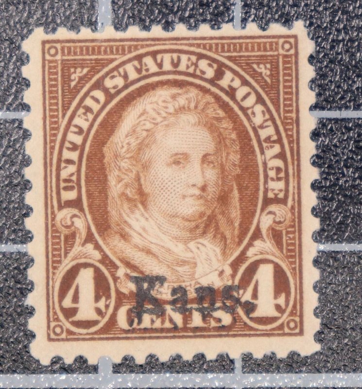 Scott 662 4 Cents M Washington MNH KANS Overprint Nice Stamp SCV $35.00