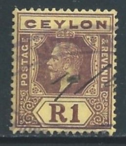 Ceylon #210 Used 1r King George V