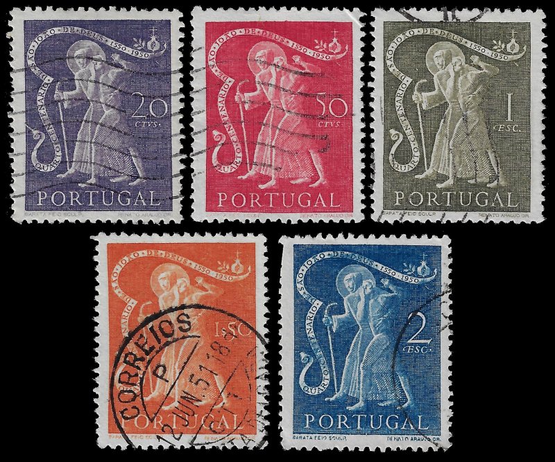 Portugal 1950 Sc 721-25 short set  U vf sm flaws