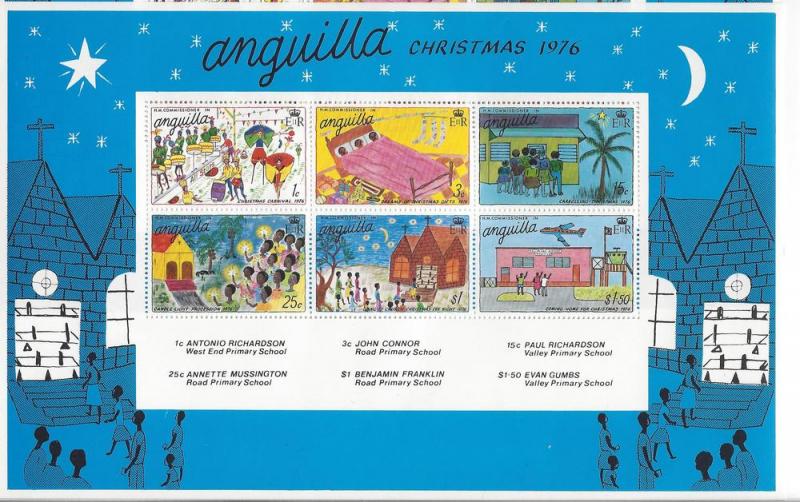 Anguilla, 270a, Christmas 1976 S/S(6),**MNH**