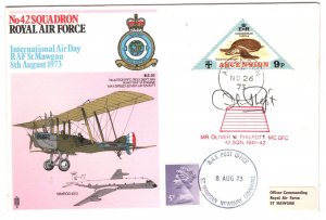 ASCENSION IS RAF FLIGHT Cover PILOT SIGNED 42 Sqn St Mawgan Cornwall 1973 MA1626