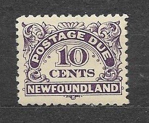 CANADA-NEWFOUNDLAND-1939. Sc#J7, Perf: 10,  MLH, VF, WMKD, POSTAGE DUE.