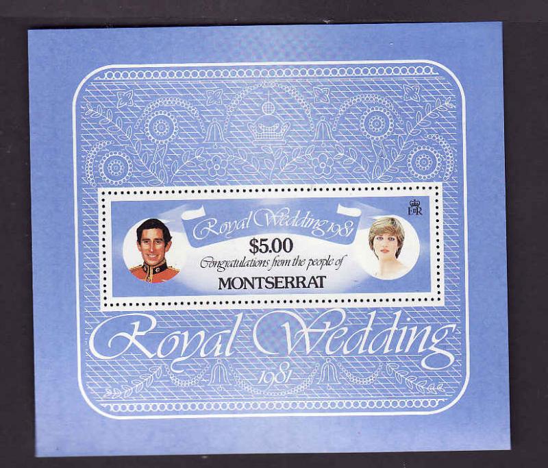 Montserrat-Sc#471-Unused NH sheet-Princess Diana-Royal Wedding-1981-