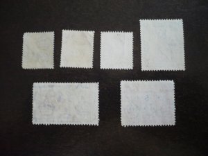 Stamps - Jamaica - Scott# 116-119,122,123 - Used Part Set of 6 Stamps