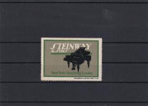 Cinderella Poster Advertising Stamps Steinway Piano Ref 23946