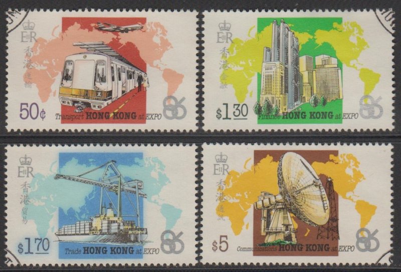 Hong Kong 1986 Vancouver World Expo Stamps Set of 4 Fine Used