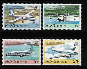 ST VINCENT 295-298 MNH  REGULAR AIR SERVICE SET 1970