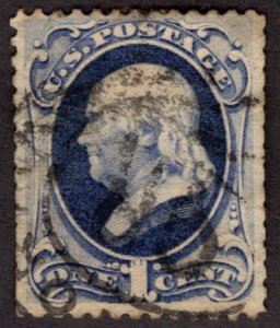 1873, US 1c, Franklin, Used, Sc 156