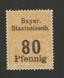 GERMANY-Bayer staatseisenb ovpt. train railway-fiscal tax due REVENUE- 80 pf 
