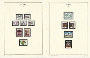 Iceland Stamp Collection on 20 Universal Hingless Album Pages, 1980-87, JFZ