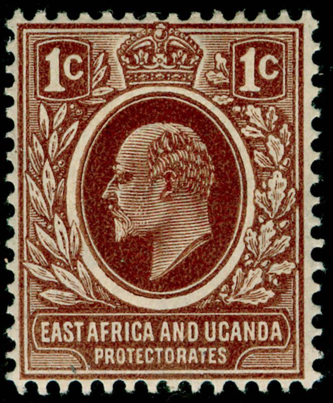 EAST AFRICA and UGANDA SG34, 1c brown, M MINT.